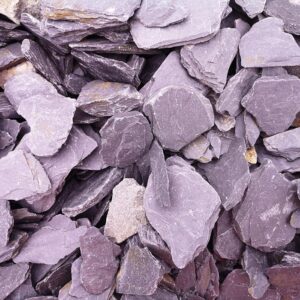 Plum Slate Chippings 40mm - 850kg Bulk Bag